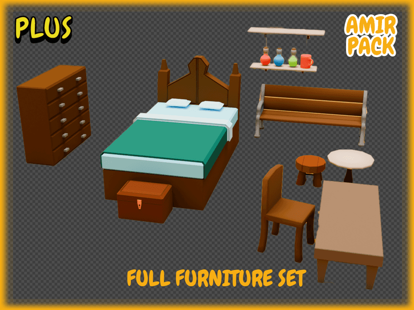 Amir - Low Poly Props preview 2