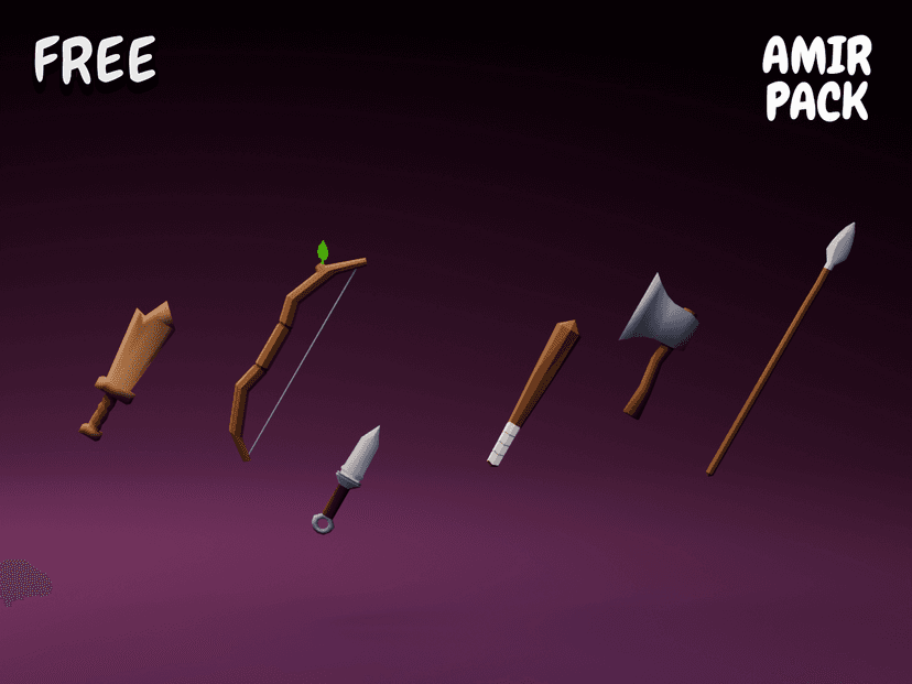 Amir - Low-Poly Weapons Pack preview 1