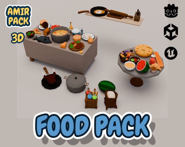 Amir - Low-Poly Food Pack