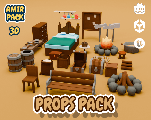 Amir - Low Poly Props