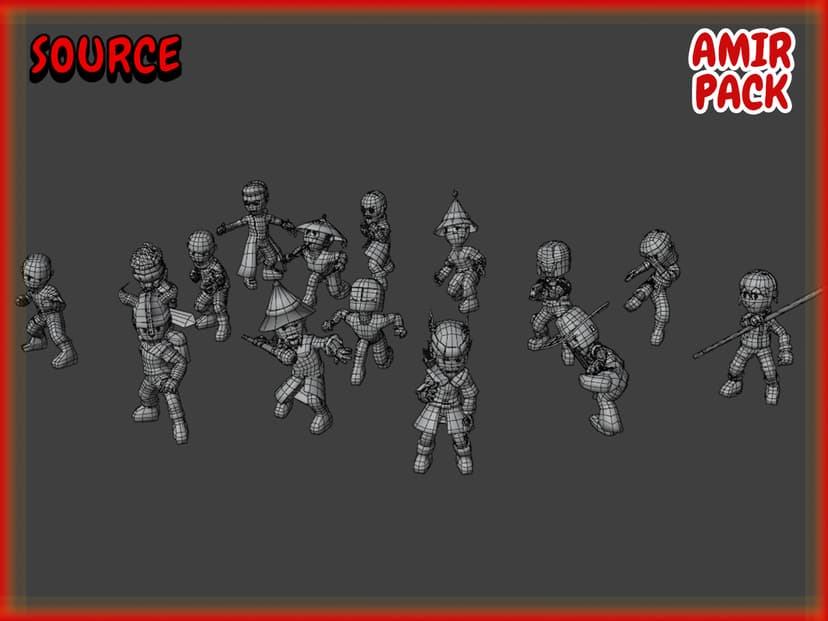 Amir - Low Poly Modular Characters preview 3