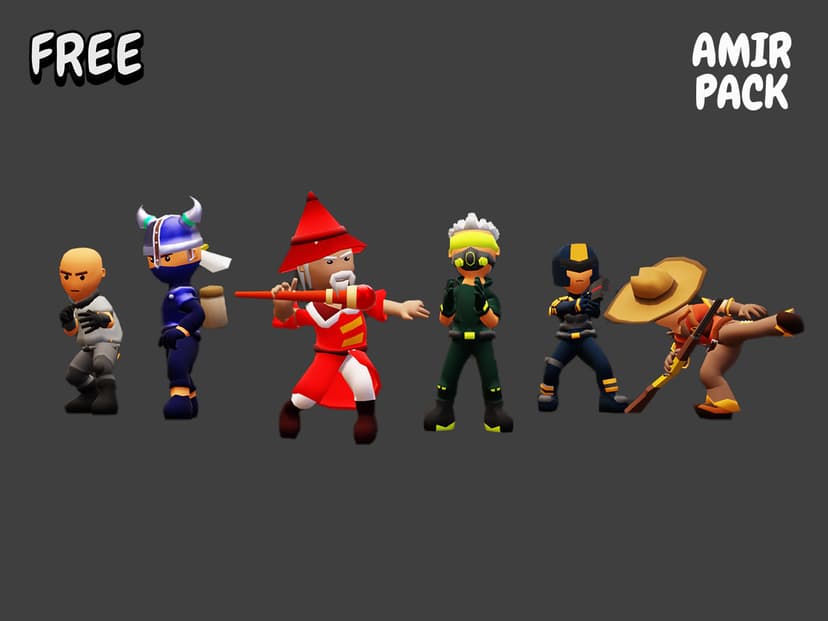 Amir - Low Poly Modular Characters preview 1